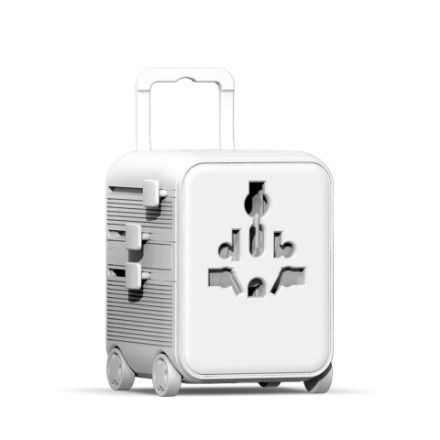 xoopar luggie gan wereldstekker met trolley vorm