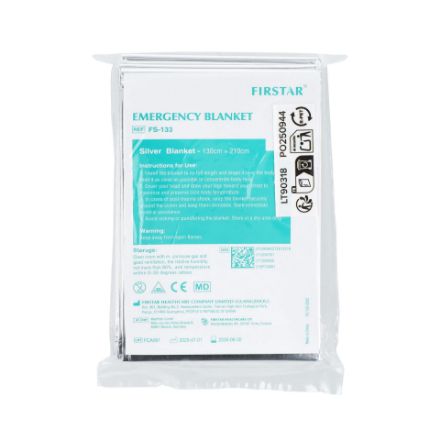 eerste hulp nooddeken 130 x 210 cm van pet-film