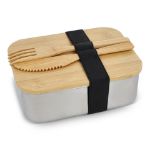 roestvrij stalen lunchbox met bamboo deksel 850 ml