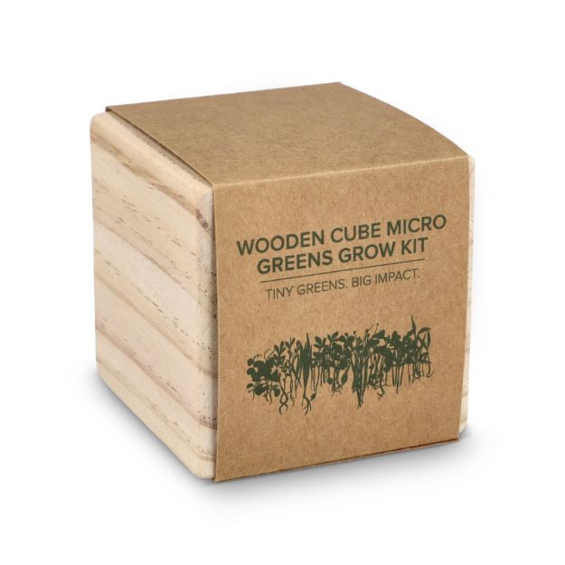 fsc houten plantenbak set microgreens met sleeve