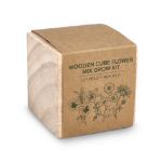 fsc houten plantenbak set bloemenmix met sleeve