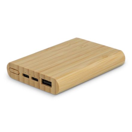 powerbank bamboe behuizing met 5000 mah stijlvol
