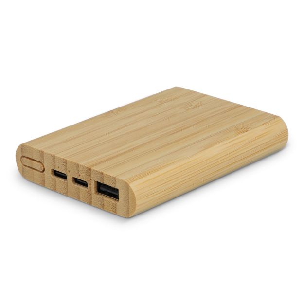 powerbank bamboe behuizing met 5000 mah stijlvol