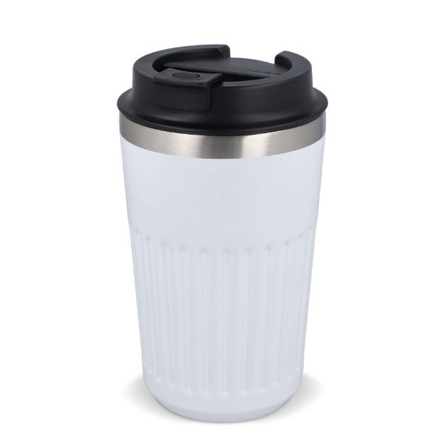recycled rvs koffie beker 400 ml lekvrij deksel