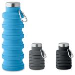 inklapbare siliconen fles met karabijnhaak 500 ml