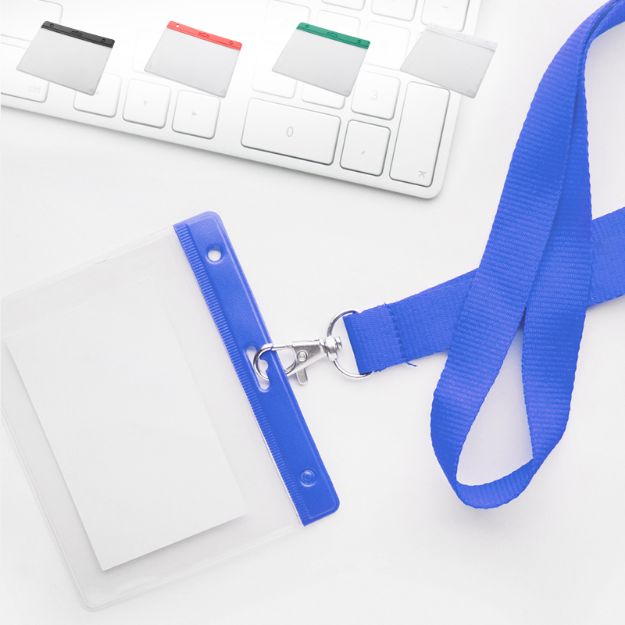 transparante pvc pashouder met gekleurde header.