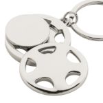 sleutelhanger in de vorm van een autowiel,met munt