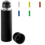 rvs thermosfles met rubberen afwerking, 500 ml.