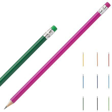 potlood met gekleurd gummetje