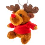 pluche kerst rendier sleutelhanger t-shirt opdruk