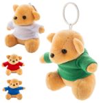 pluche teddybeer sleutelhanger t-shirt opdruk