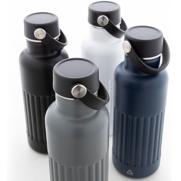 geïsoleerde fles streaky go recycled rvs 500 ml