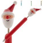 houten jolly pen met kerstfiguren blauwschrijvend