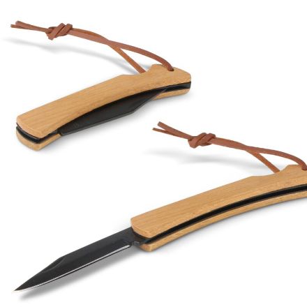 opvouwbaar zakmes van bamboe