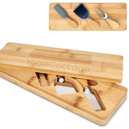 3-delige bamboe kaasmessenset