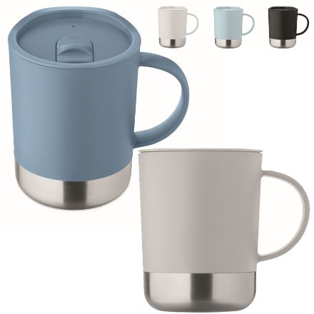 enkelwandige mok 300 ml met rvs bodem