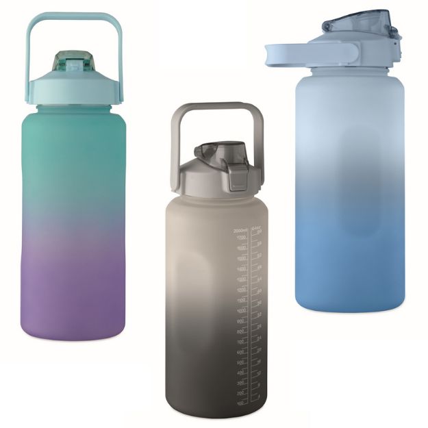 motiverende rpet waterfles 2000 ml flipflop deksel