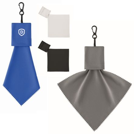 rpet reinigingsdoekje met vast zakje en ophanghaak