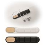 siliconen kabelorganizer met bamboe details