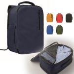 handbagage rugzak met 180 graden opening