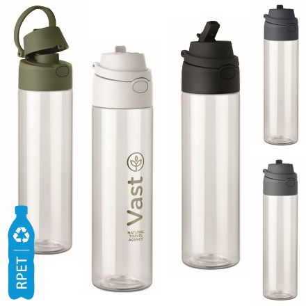 rpet fles 700 ml met 2-in-1 drink- en rietjesdop