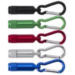 aluminium mini-zaklamp met karabijnhaak tracy