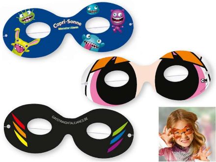 kartonnen oogmasker custom made