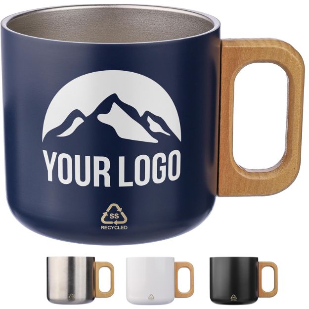 recycled roestvrijstalen dubbelwandige beker 400ml