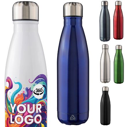 gerecycled roestvrijstalen enkelwandige fles 650 m