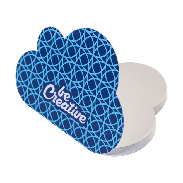 custom made sticky notitieblok vorm van een wolk