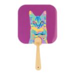 custom made waaier met bamboe handvat full colour