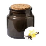 vanille geurende plantaardige waskaars 16u branden - zwart