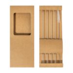 set van 4 herbruikbare borosilicaat glazen rietjes