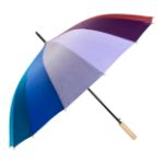 regenboog paraplu rainjoy met houten handvat