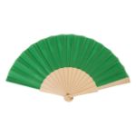 r-pet handwaaier solana met houten ribben - groen