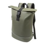 waterdichte, zachte rpu rolltop rugzak cubitt - groen