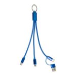 ralu sleutelhanger usb oplaadkabel rafob - blauw