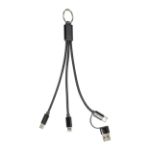 ralu sleutelhanger usb oplaadkabel rafob - zwart