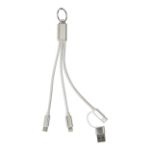 ralu sleutelhanger usb oplaadkabel rafob - zilver