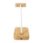 bamboe bureaulamp met draadloze oplader 12 led's v