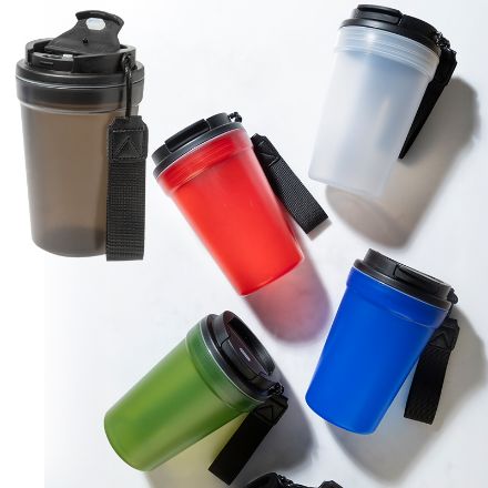 enkelwandige travel cup frobbu 400 ml draagband