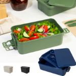 stapelbare lunchbox duplox met bestekset 1000 ml