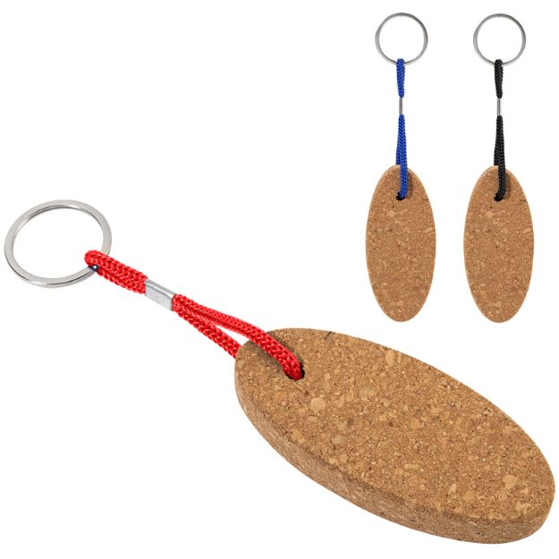 drijvende natuurlijke kurk sleutelhanger cobuoy