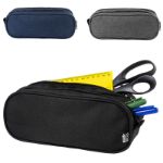 r-pet pen case dubsten ritssluiting met 2 vakken