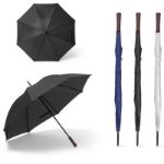 polyester paraplu houten handvat handmatig open