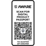 tin uniseks aware™ recycled trui kwartrits xxs-3xl