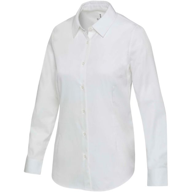 citrine twill damesshirt met lange mouwen xxs-xxl