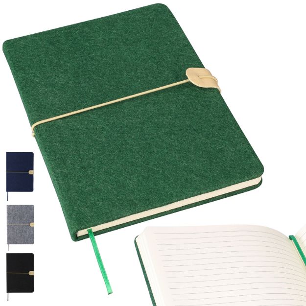 gerecycled vilt notitieboek (a5) dario