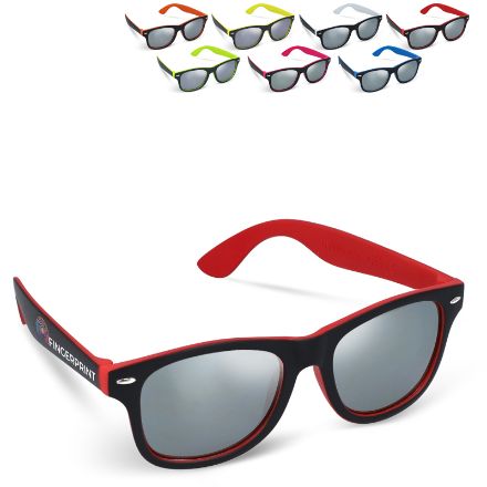 zonnebril spiegelglas uv400 tweekleurig montuur