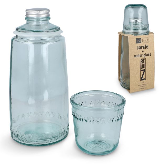 insideout recycled glazen drinkset 1000 ml